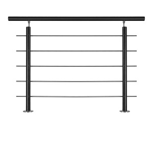 Treba AluTec-Geländer Brooklyn für Wangentreppe 10 Stufen Alu Schwarz