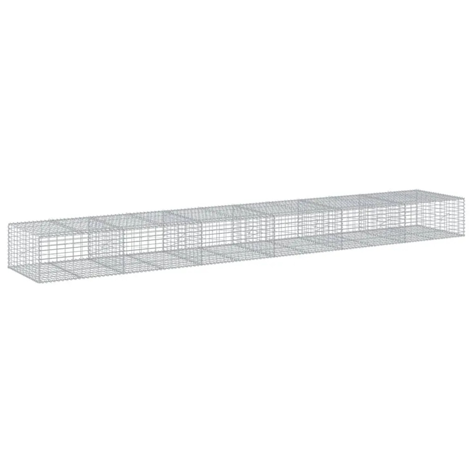 vidaXL Gabione mit Deckel 600x100x50 cm Verzinktes Eisen 3295183