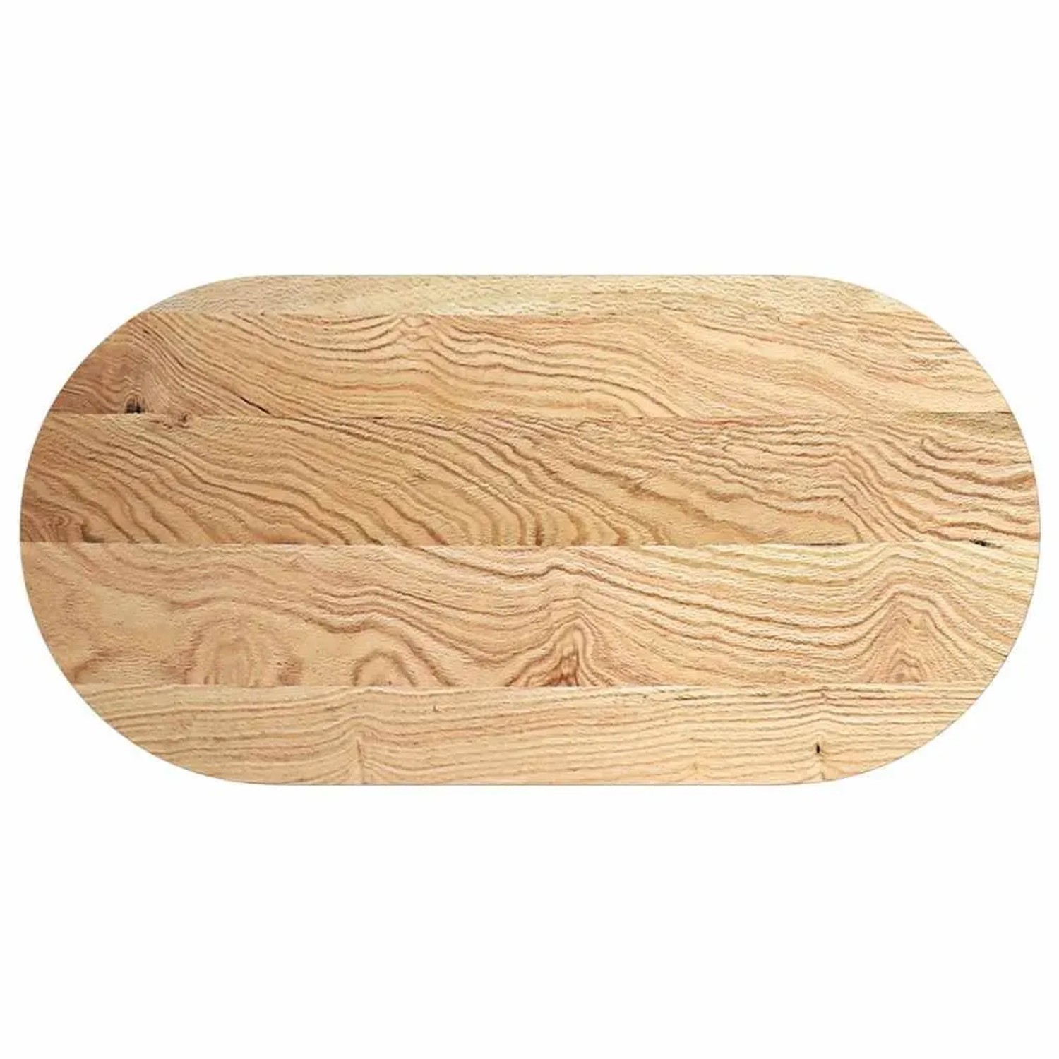 vidaXL Tischplatte 120x60x2 cm Massivholz Eiche Oval 4009063