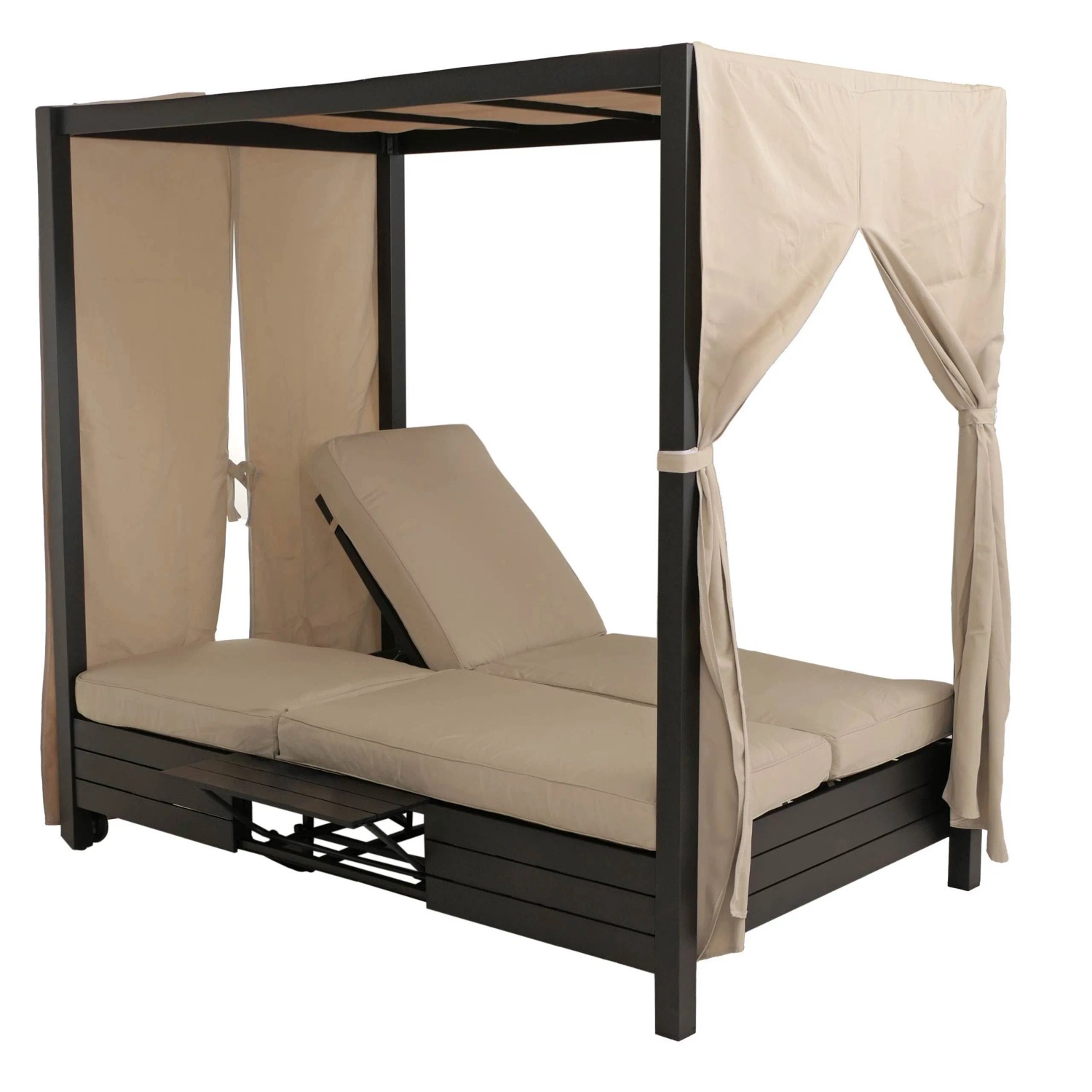 MCW Aluminium Lounge-Gartenliege O18 10cm-Polster 193x126x204cm