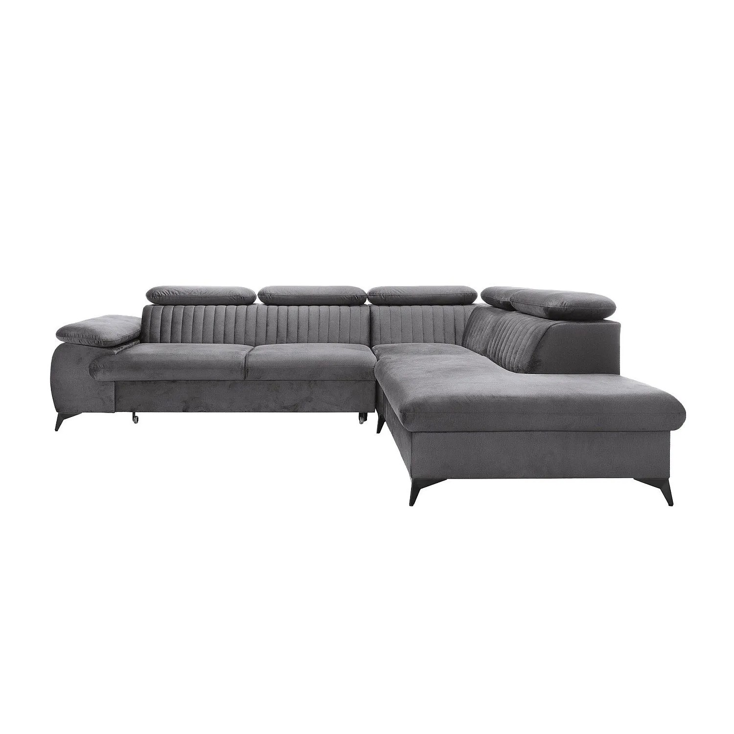 Vente-unique Schlafsofa Samara Anthrazitgrau 275 cm