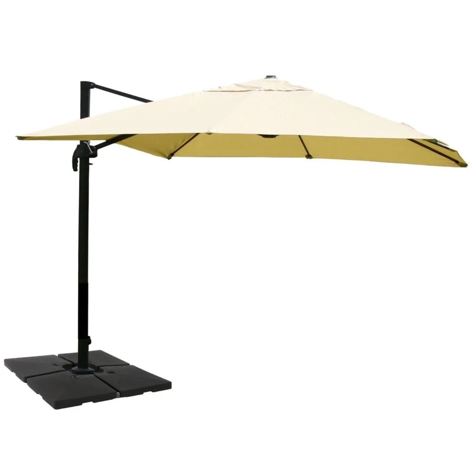 MCW Ampelschirm A96 3x4m Alu Creme mit Ständer