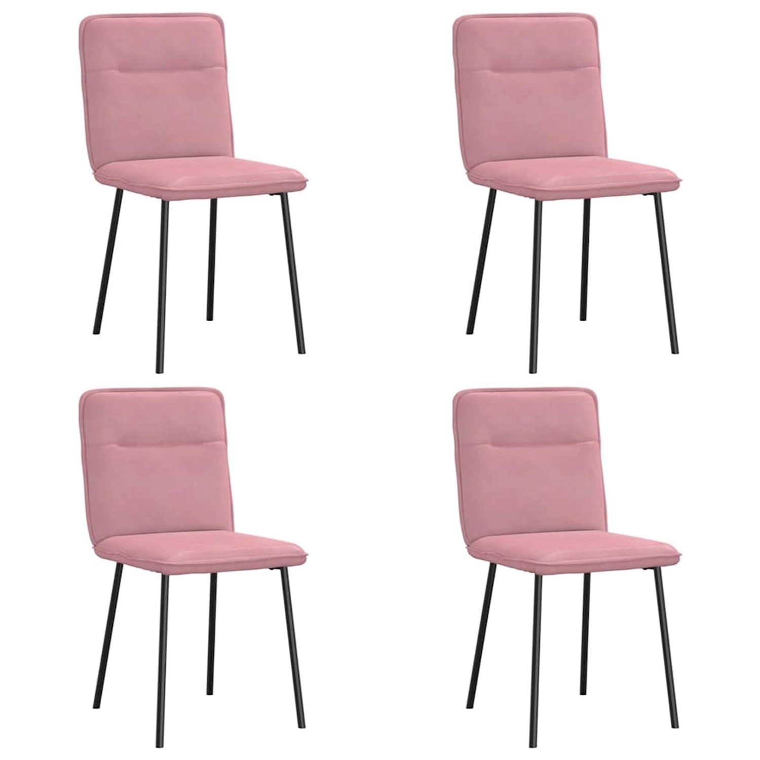 vidaXL Esszimmerstühle 4 Stk Rosa Samt 3315313 günstig online kaufen