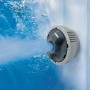 Detailaufnahme: AirJet-Düse im Bestway Lay-Z-Spa Palm Springs Whirlpool in Aktion.