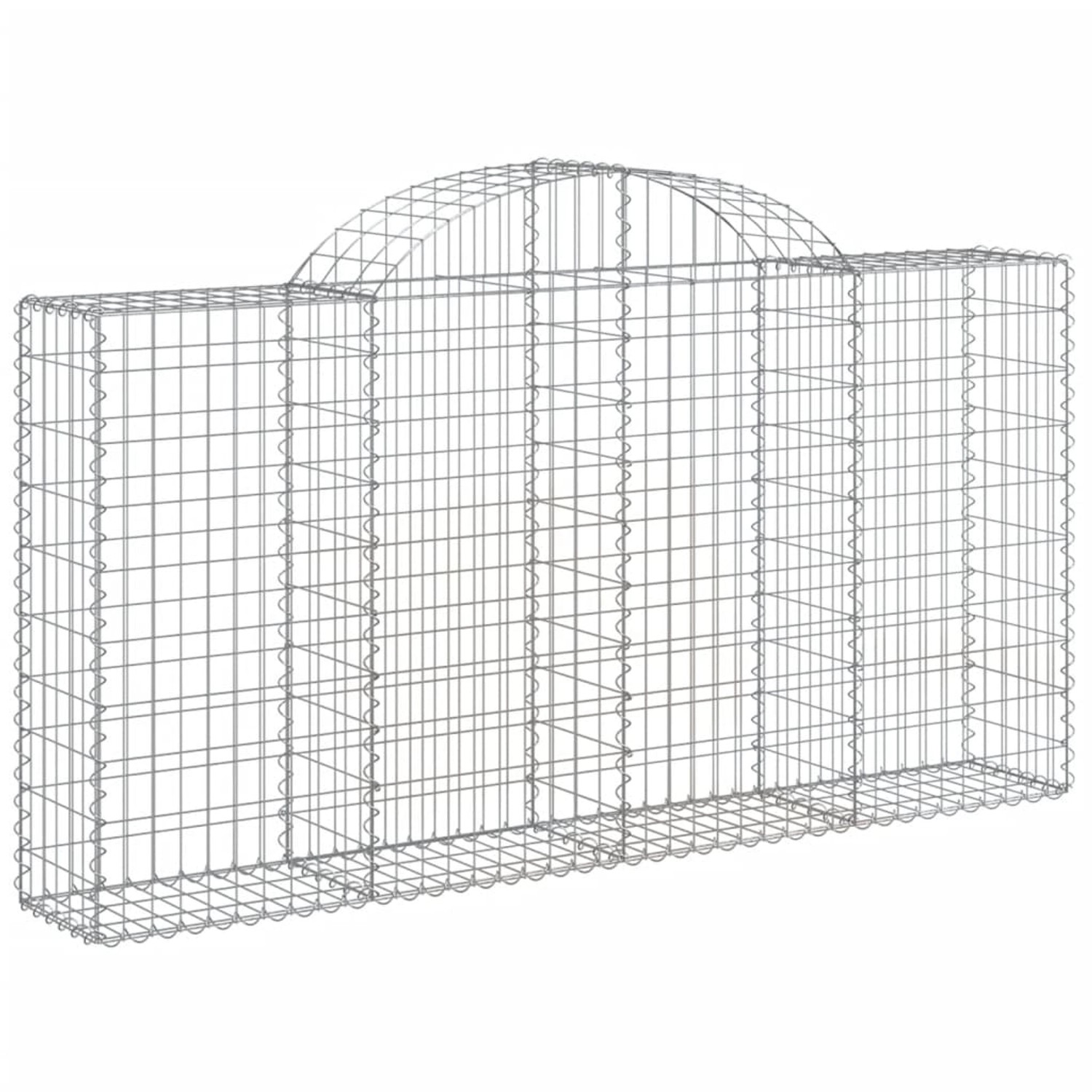 vidaXL Gabionen mit Hochbogen 7 Stk 200x30x100/120cm Eisen 1668791