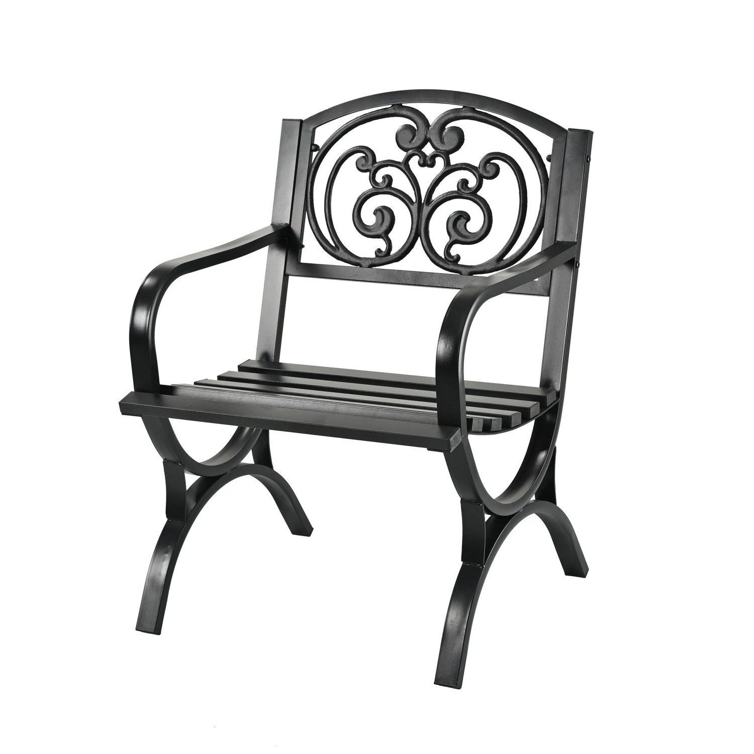 Relaxdays Gartenstuhl Metall Schwarz 85, 5 Cm X 60 Cm X 56 Cm 10, 6 Kg