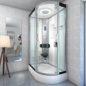 AquaVapore Duschkabine D60-70T2R, 80x120 cm, mit Dampfsauna und Regendusche im Badezimmer.