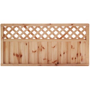 Vorgartenzaun Leni, 180x90 cm, Lärchenton, kesseldruckimprägniert mit Lattenzaun-Optik.