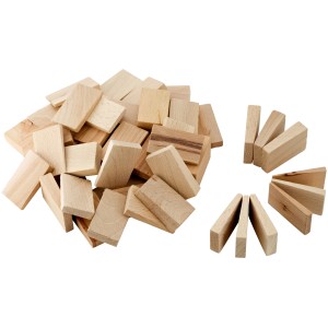 LUX Montagekeile Classic, 50 Stück aus Buchenholz zum Fixieren von Fugen.