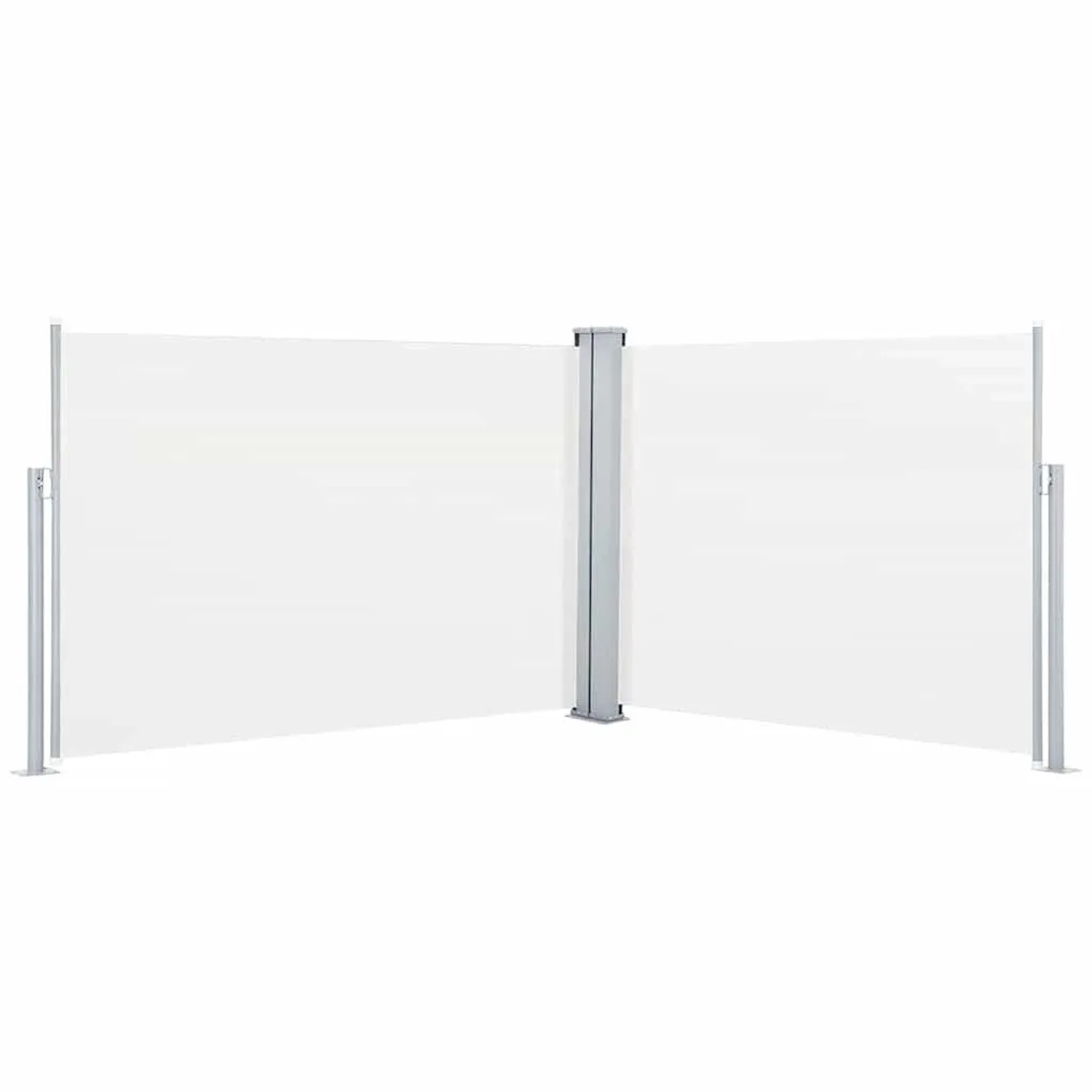 vidaXL Ausziehbare Seitenmarkise Creme 120 x 1000 cm 48479