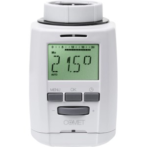 Eurotronic Sparmatic Comet Heizkörperthermostat zur Heizungs-Installation mit digitaler Anzeige.