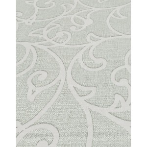 Erismann Vliestapete Opus Forte olivgrün mit floralen Ornamenten.