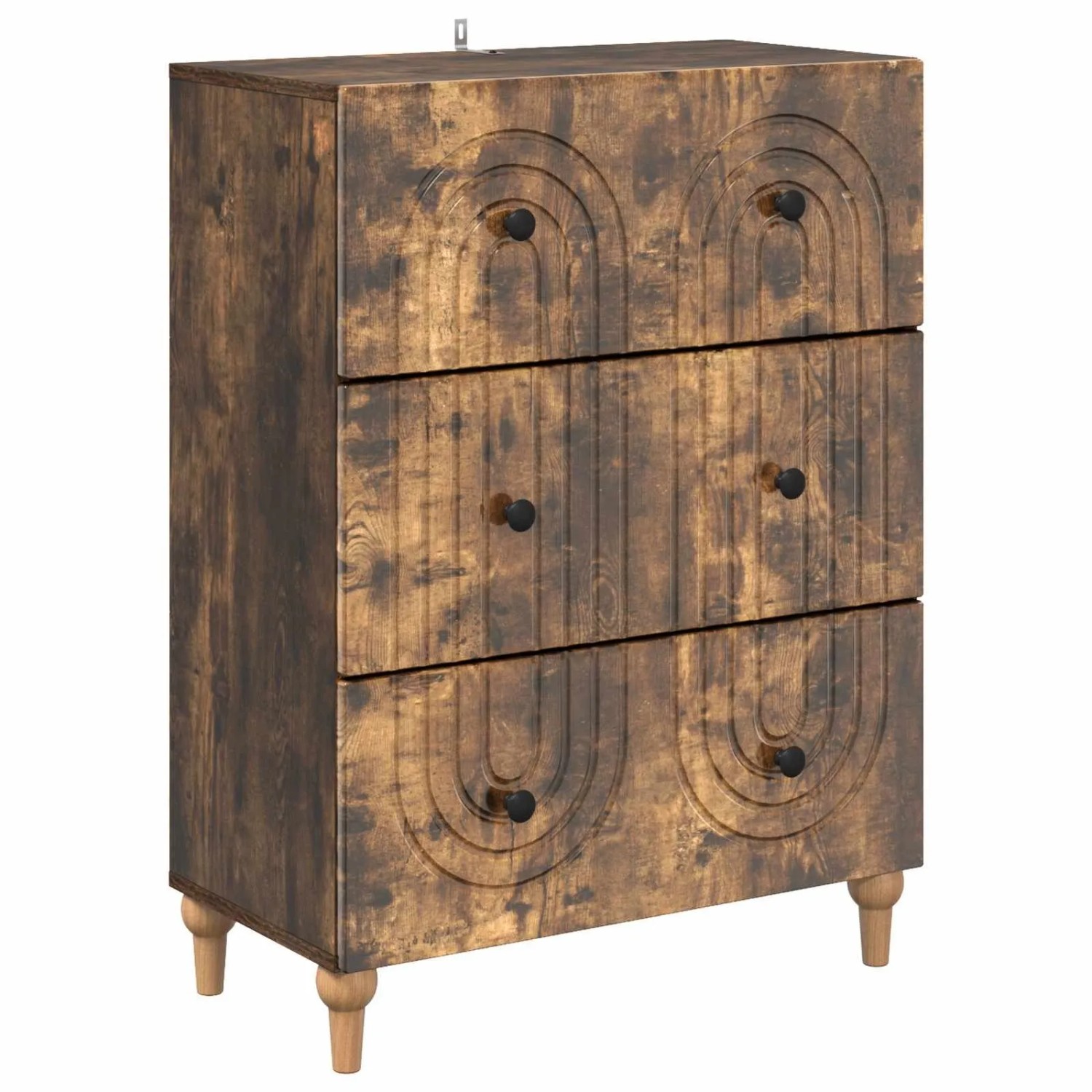 vidaXL Schubladenschrank Geräucherte Eiche 66 x 34,5 x 90 cm 894150