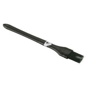 Weber Pinsel mit schwarzen Silikonborsten zum Marinieren und Einölen beim Grillen.