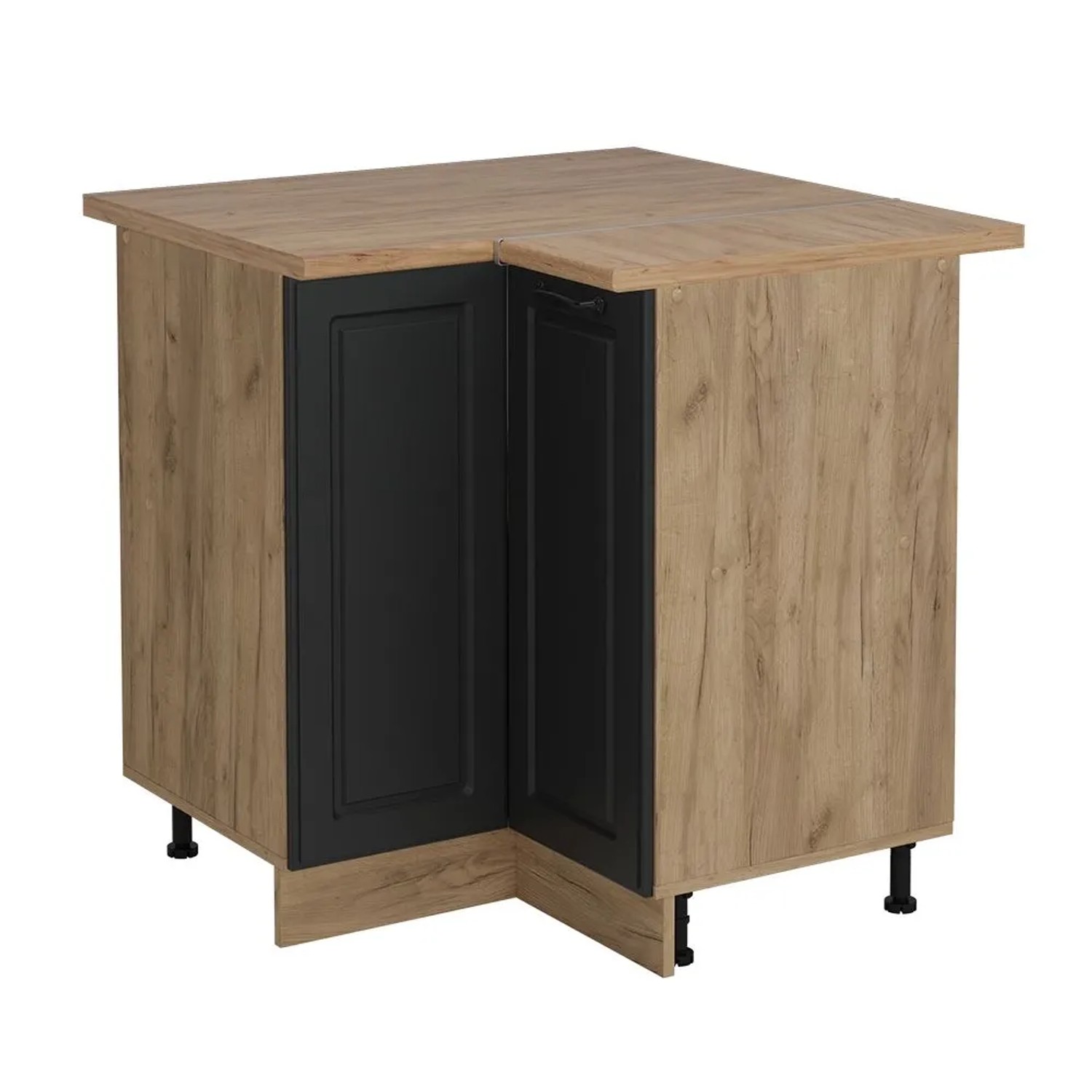 Vicco Eckunterschrank R-Line Anthrazit Landhaus 76 x 82 AP Eiche Art Nr 53911