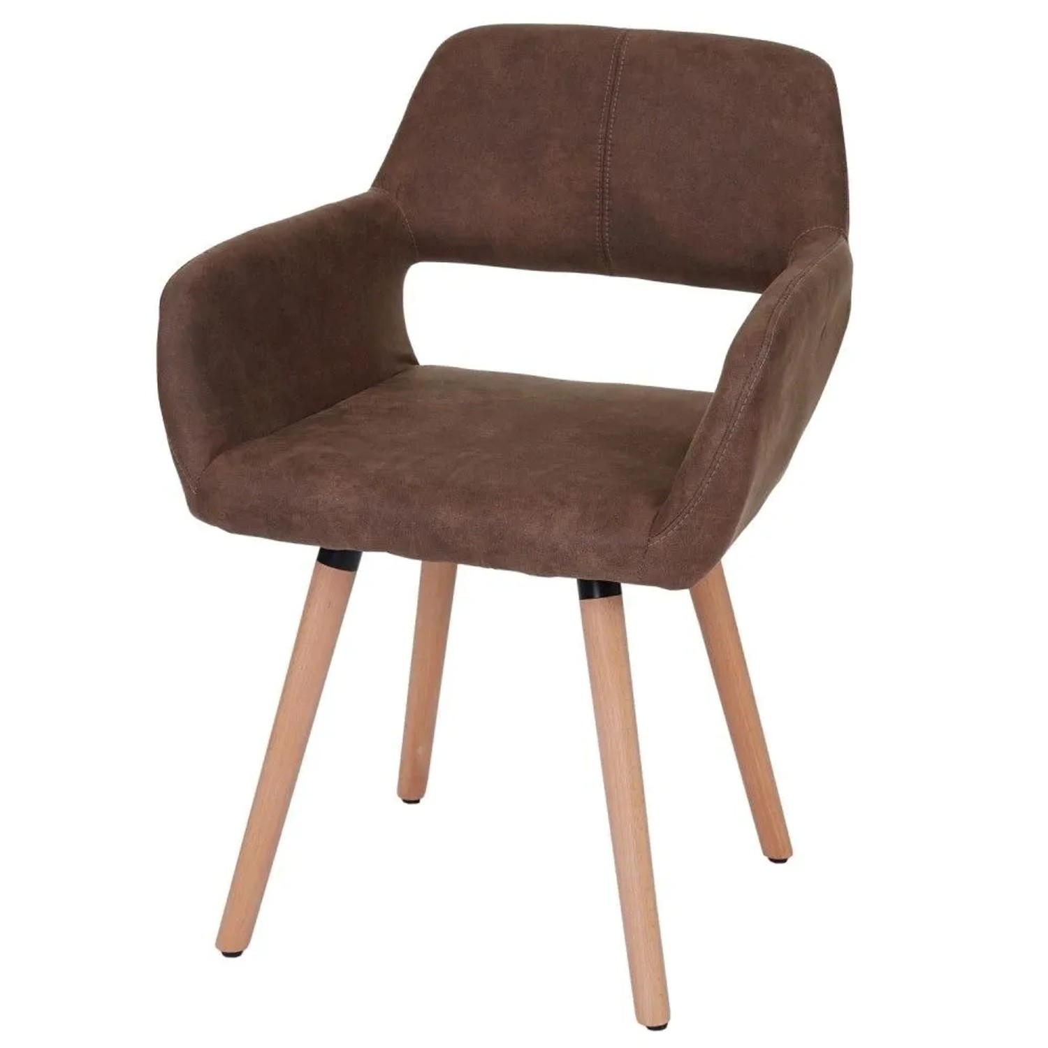 MCW Esszimmerstuhl A50 II Textil Vintage Braun Helle Beine