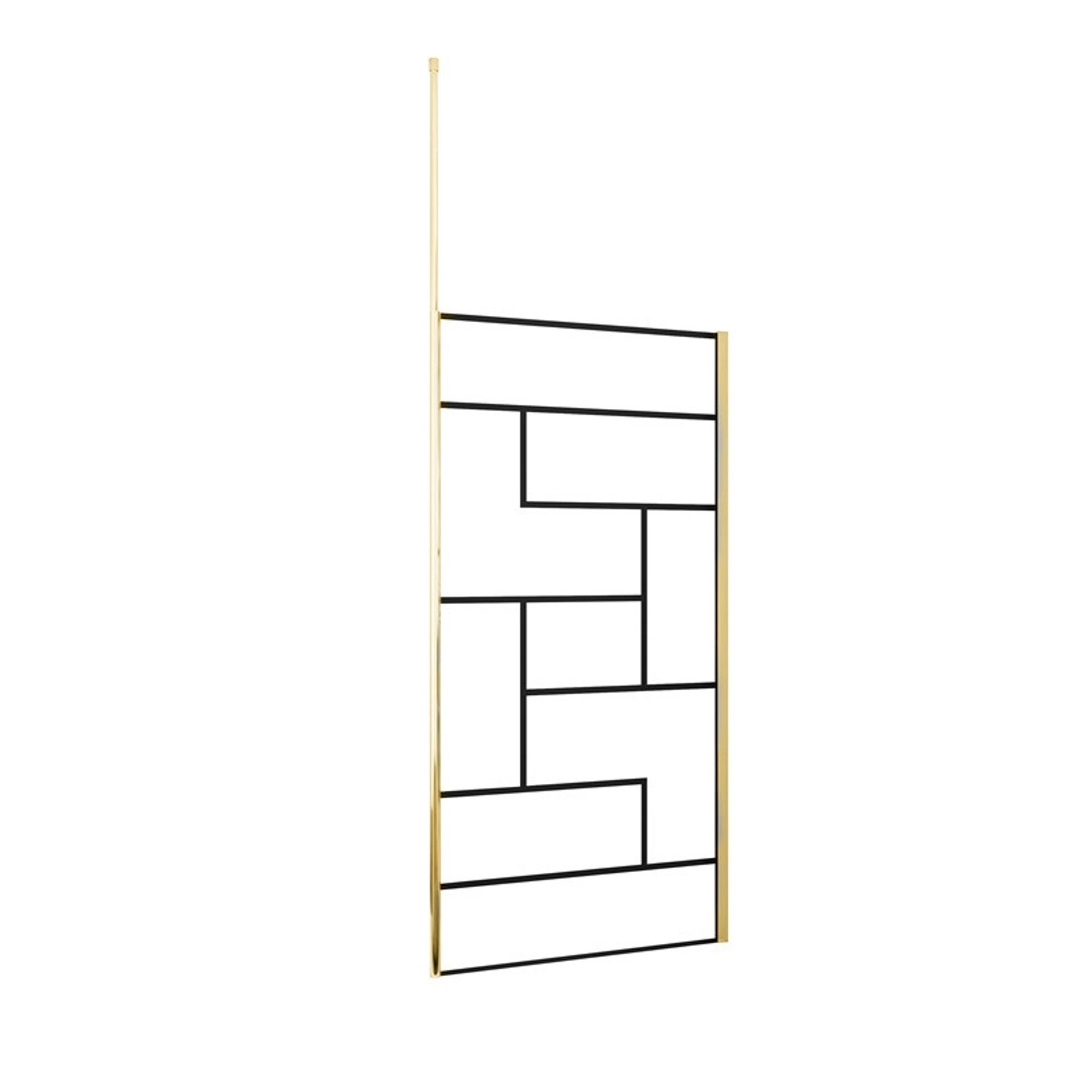 Duschparadies 80 x 200cm Walk in Dusche 8mm Nano Glas Duschwand Glasdekor G günstig online kaufen