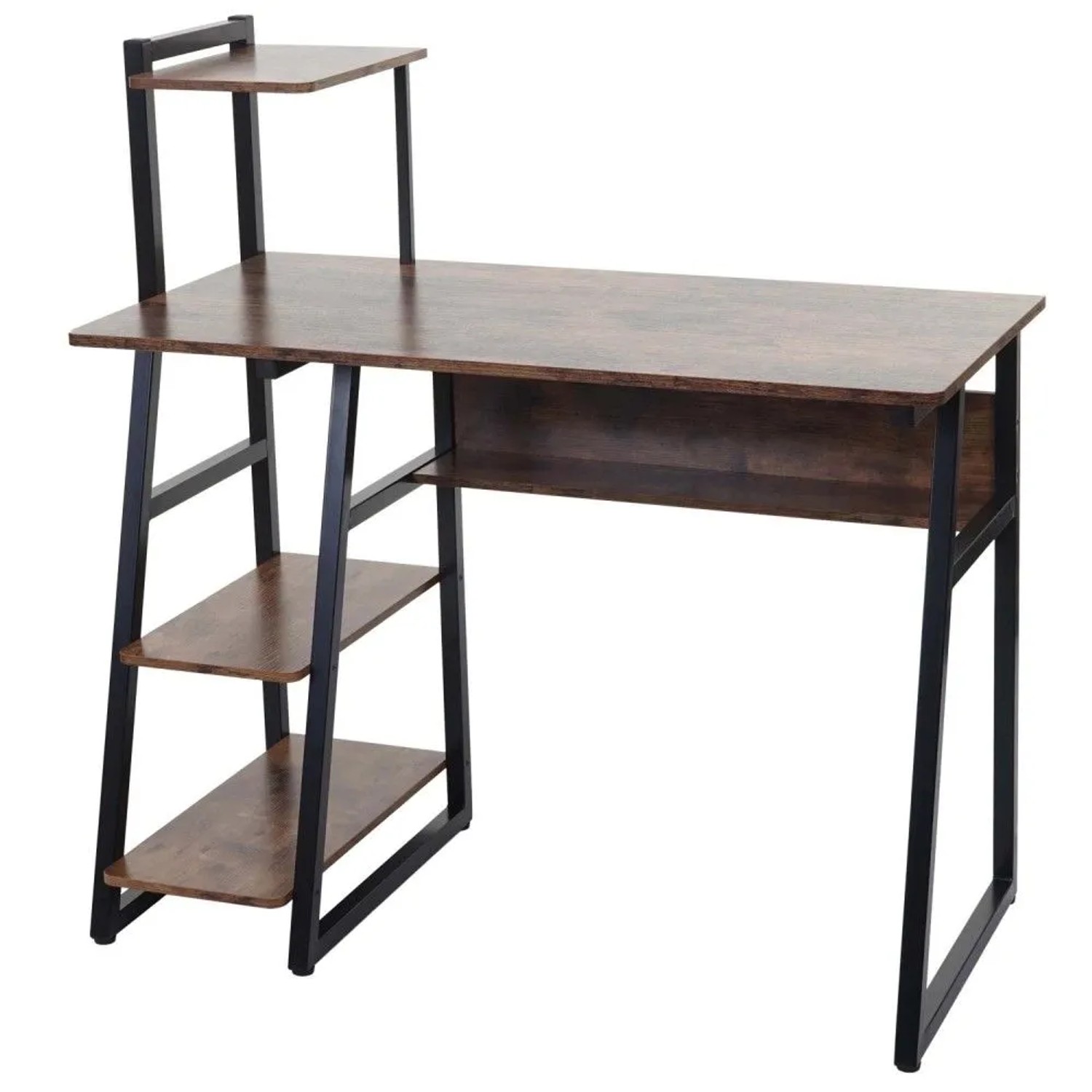 MCW Schreibtisch mit Regal K68 Braun