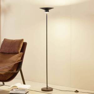 Moderne Lindby LED Stehlampe Norvind, schwarz, 2-flammig für Wohnzimmer.