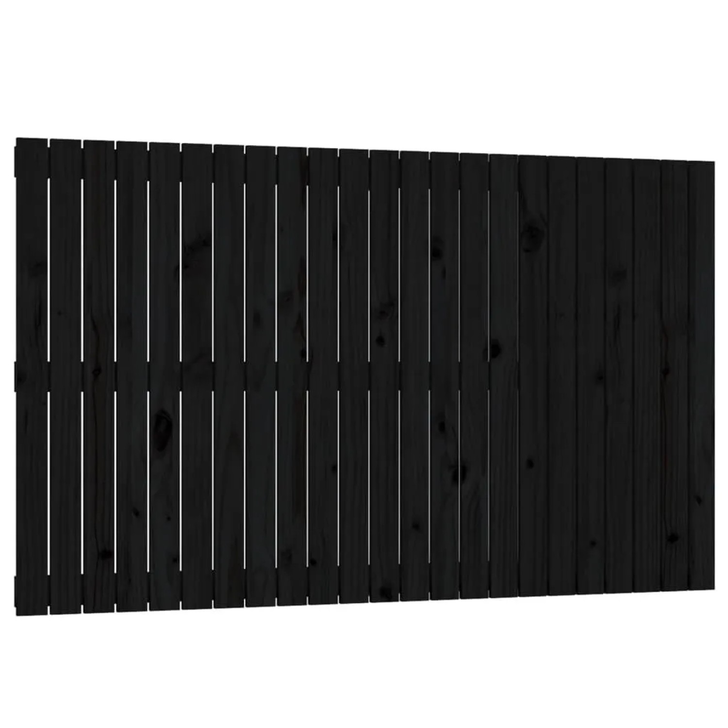 vidaXL Wand-Kopfteil Schwarz 147x3x90 cm Massivholz Kiefer 824897