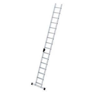 PROREGAL Stufen-Anlegeleiter mit 16 Stufen und Traverse für sicheren Stand. Aluminium Leiter für Heim und Handwerk.