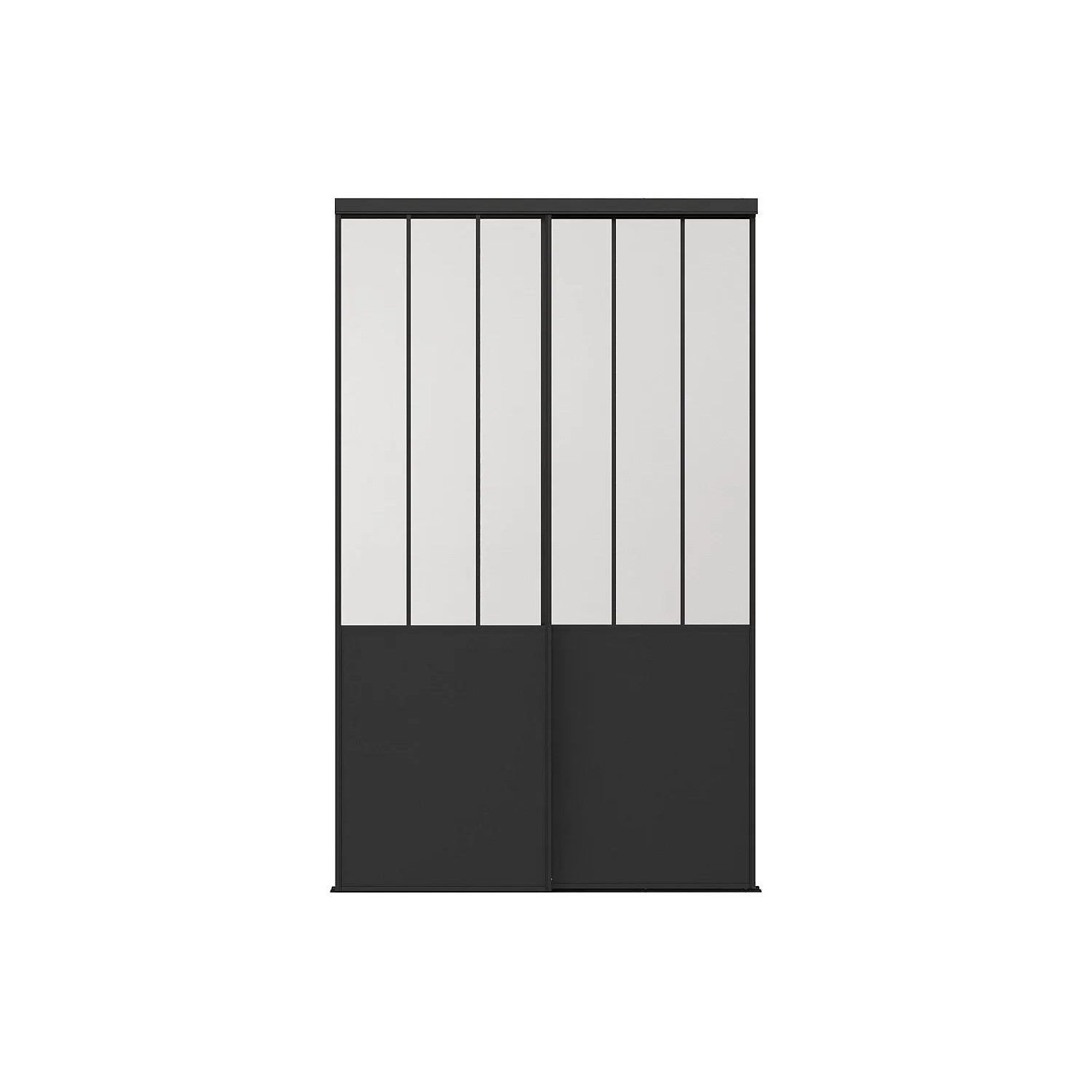 Vente-unique Schranktür Belasi Schwarz 130 cm