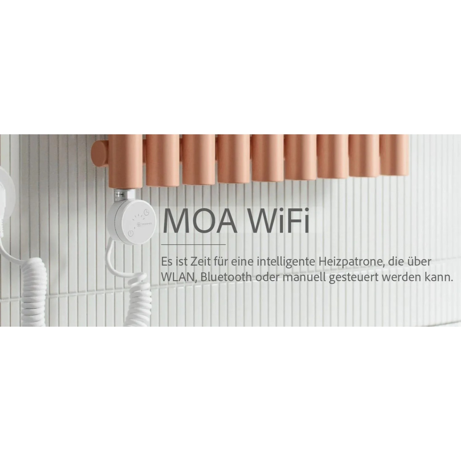 anapont Heizpatrone Für Badheizkörper Wifi und Bluetooth 600 Watt weiß Elektrischer Heizstab Für Handtuchheizkörper Elektro Elektrobadheizkörper_5