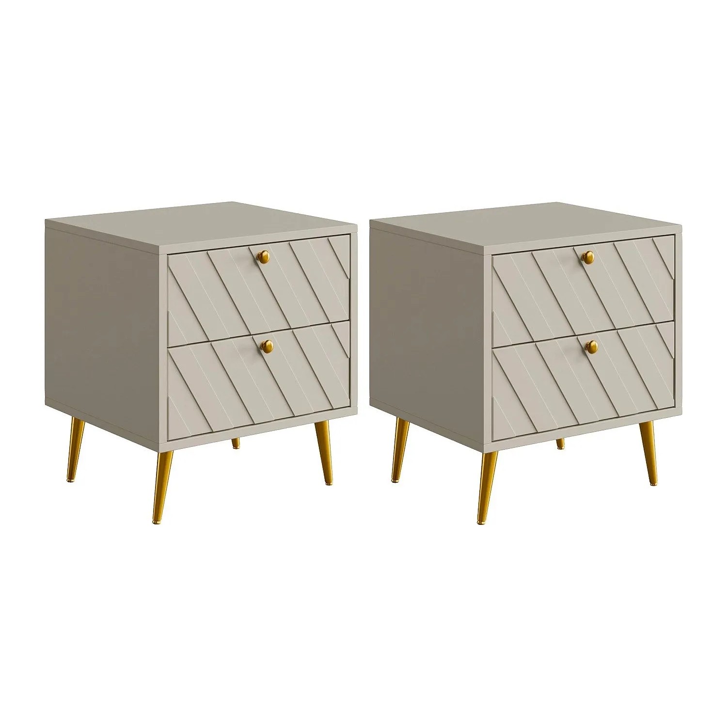 Vente-unique Nachttisch Teoda Beige 45 cm