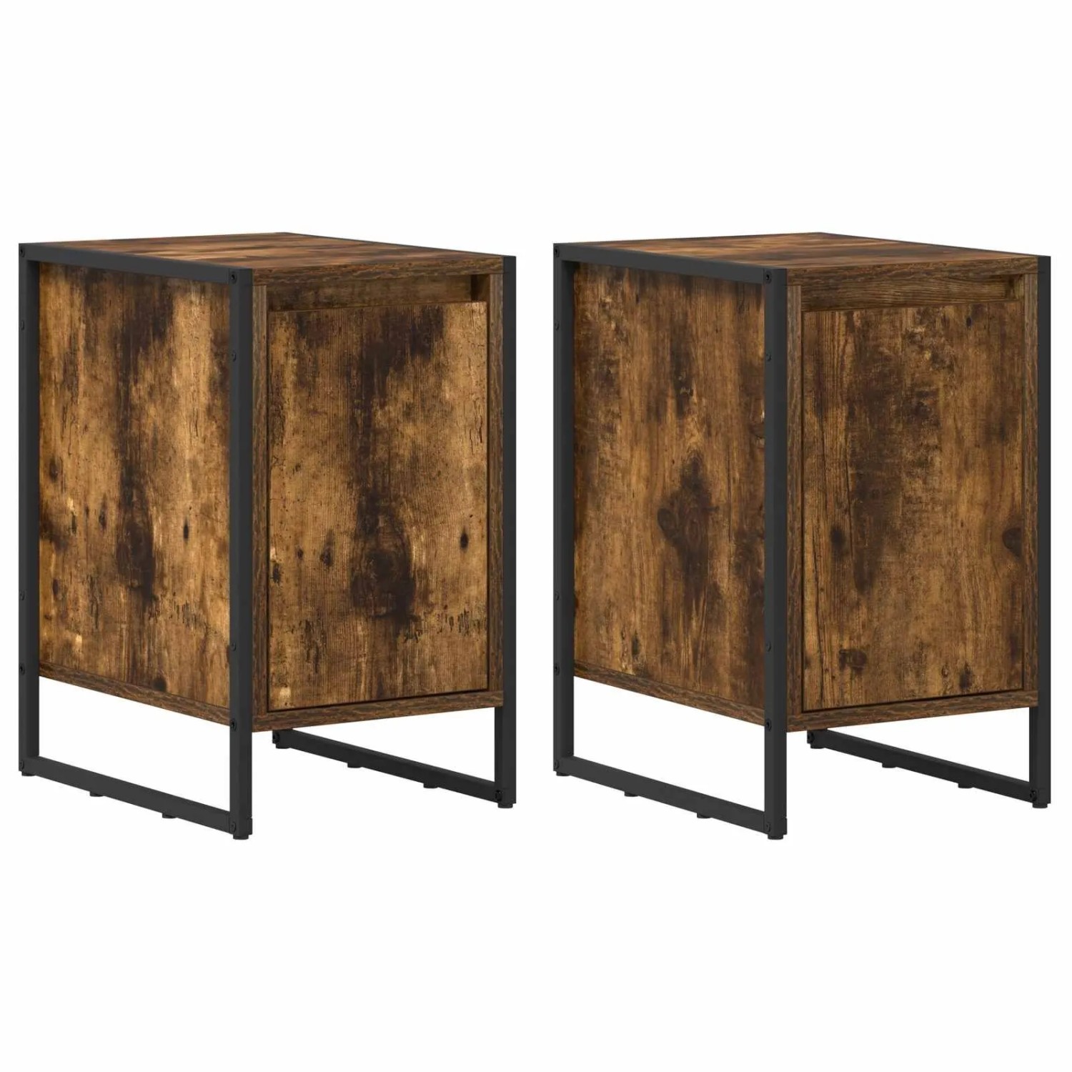 vidaXL Nachttisch 2 Stk Raucharbe 39,5 x 30 x 50 cm Holzwerkstoff 886647 günstig online kaufen