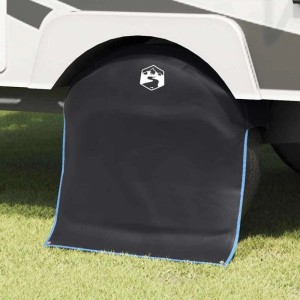 vidaXL Radkappe Schwarz und Blau 108 x 76 cm Oxford 42001097