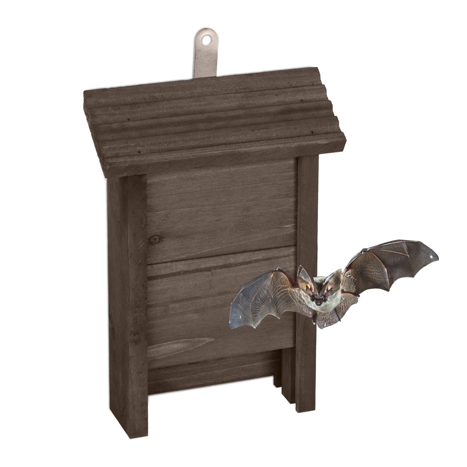 Relaxdays Fledermauskasten Holz Braun Mit Haken 29 cm x 18 cm x 6 cm 300 g