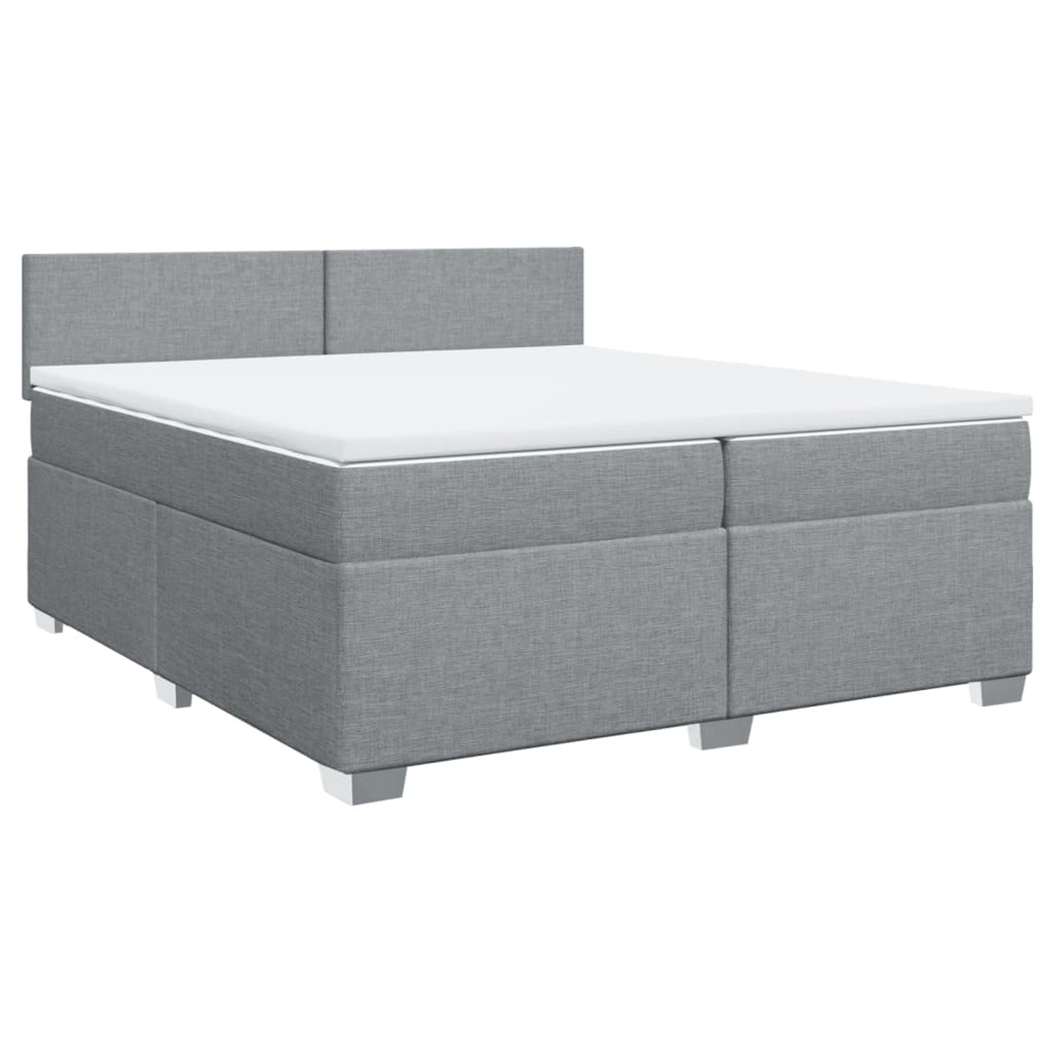 vidaXL Boxspringbett mit Matratze Hellgrau 200x200 cm Stoff2102024 günstig online kaufen
