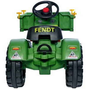 BIG Kindertraktor Fendt Geräteträger mit verstellbarem Sitz, grüne Ausführung.