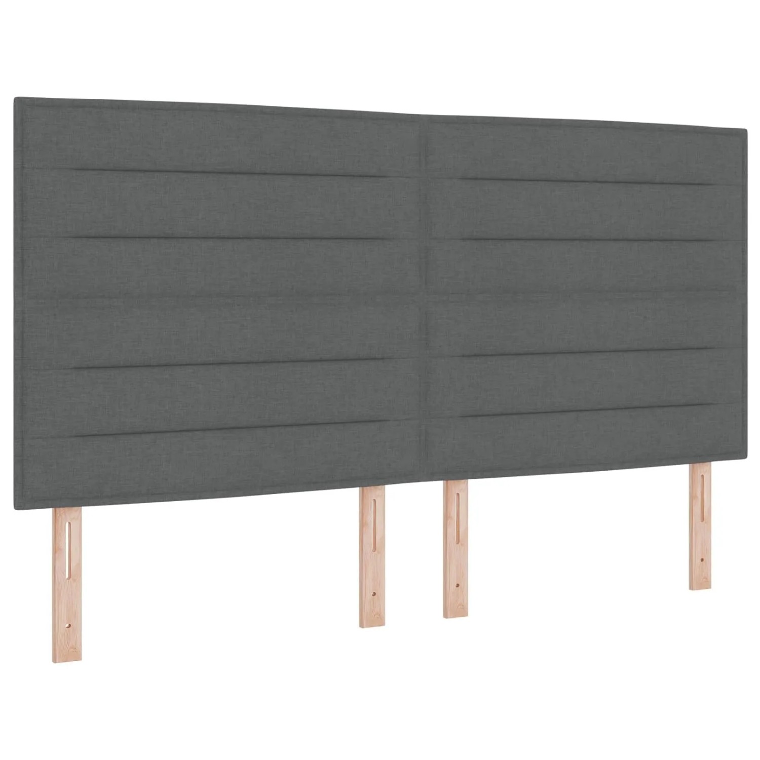 vidaXL LED Kopfteil mit LED-Lichtleisten Dunkelgrau 180 cm Polyester 3338301