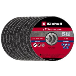 Einhell Trennscheiben-Set, dünn, 125x1 mm, 10 Stück, für Winkelschleifer.