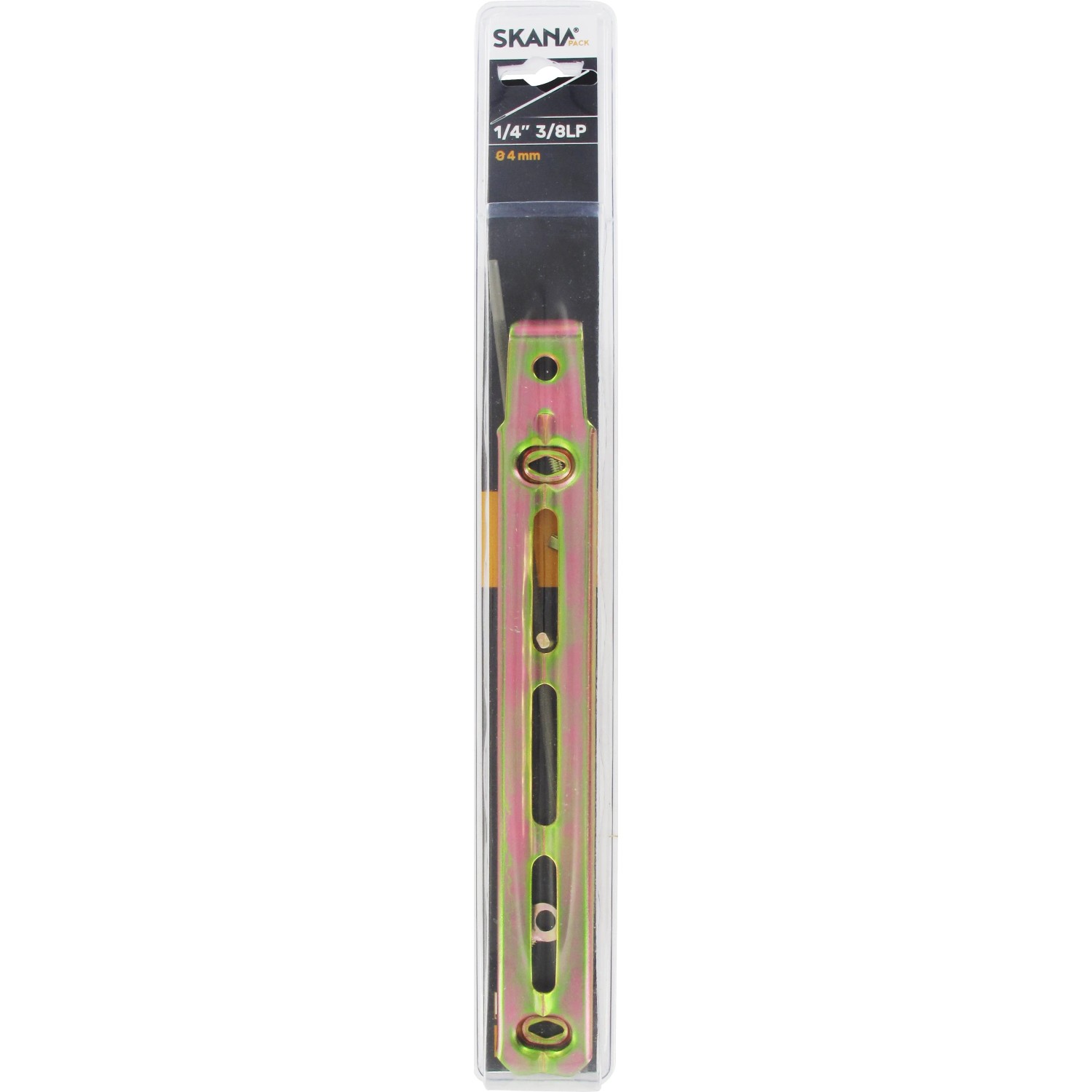 Skana Schärf-Set Ø 4 mm für Kettensägen, bestehend aus Feilenhalter und Rundfeile im Blister.