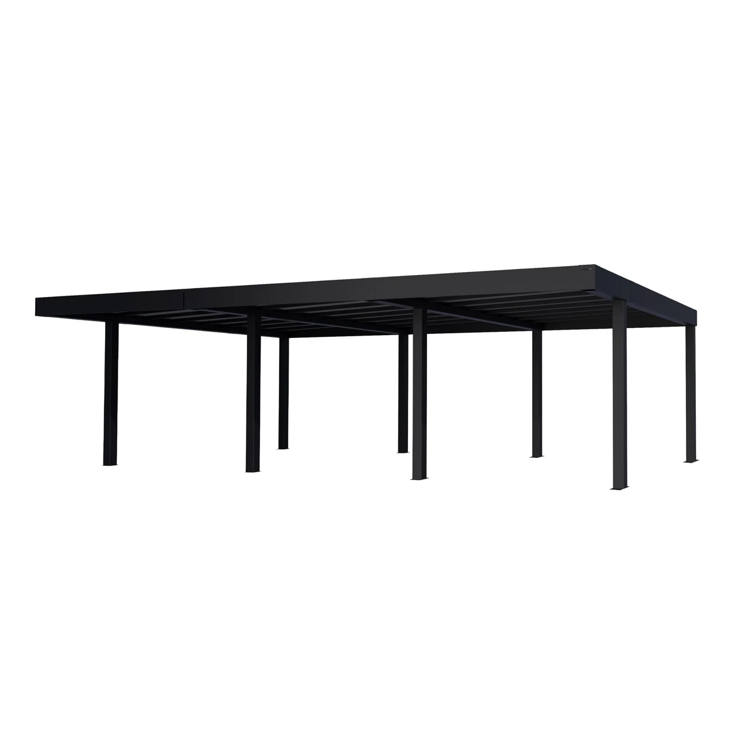 Canopia by Palram Carport Oslo 901 cm x 596 cm Alu Schwarz Paneel Grau