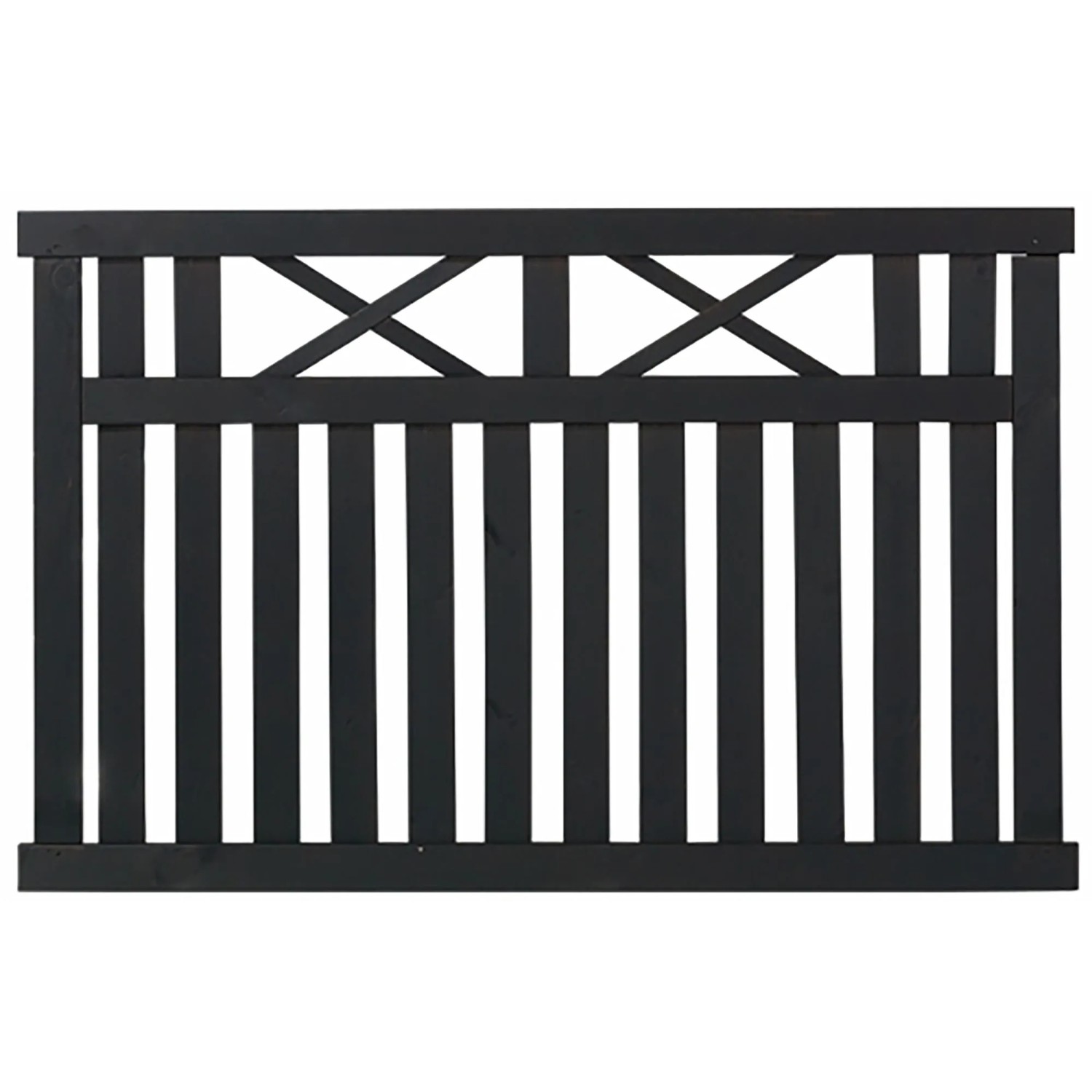 Vorgartenzaun Vinesse Nadelholz Schwarz 150 cm x 96 cm