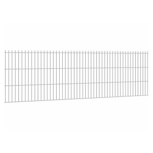 Verzinkter Doppelstabmattenzaun, Stärke 6/5/6, Maschenweite 200x50 mm, 63x251 cm, für Gartenzäune.