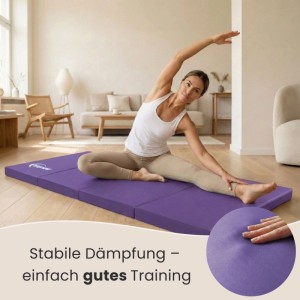 eyepower Gymnastikmatte Klappbar 180 x 60 x 5 cm Lila