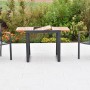Merxx Tinos 3-tlg. Gartenmöbel-Set mit Stapelsesseln und Ausziehtisch (80/120x70 cm) aus Akazie und Aluminium.