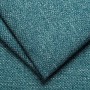 Nahaufnahme des blauen, melierten Polyesterstoffs für den Vente-unique Schlafsessel Calito. Strukturierter Bezug.