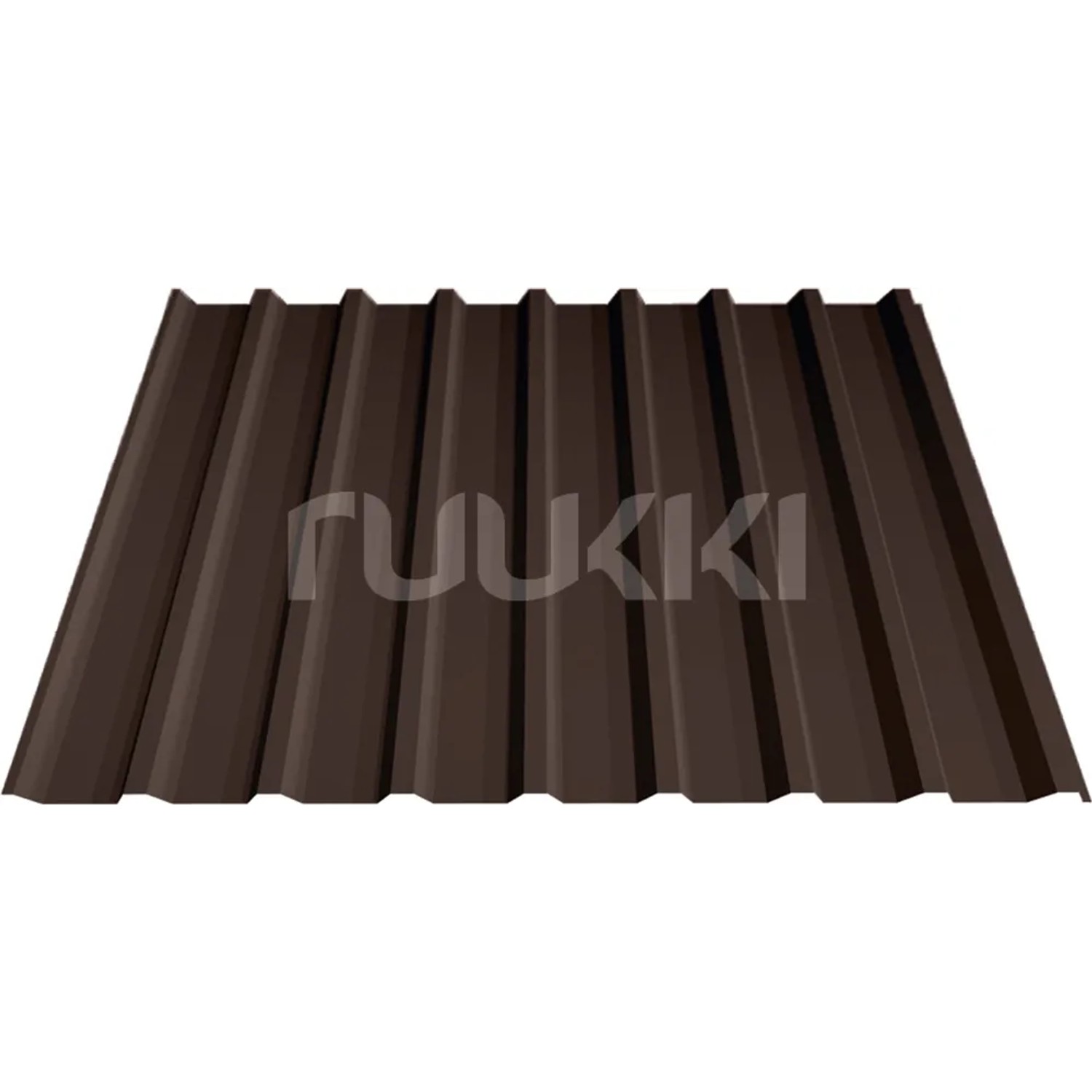 Detailaufnahme: Dunkelbraunes Trapezblech T20 für Holzbrüder Doppelcarport Ralf.