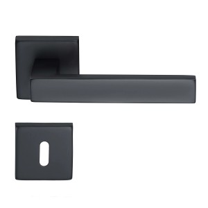 MeinTürgriff Drückergarnitur Trento Schwarz Türdrücker Eckig BB