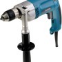 Makita Bohrmaschine DP4003J (750 W) mit Zusatzhandgriff und Koffer.