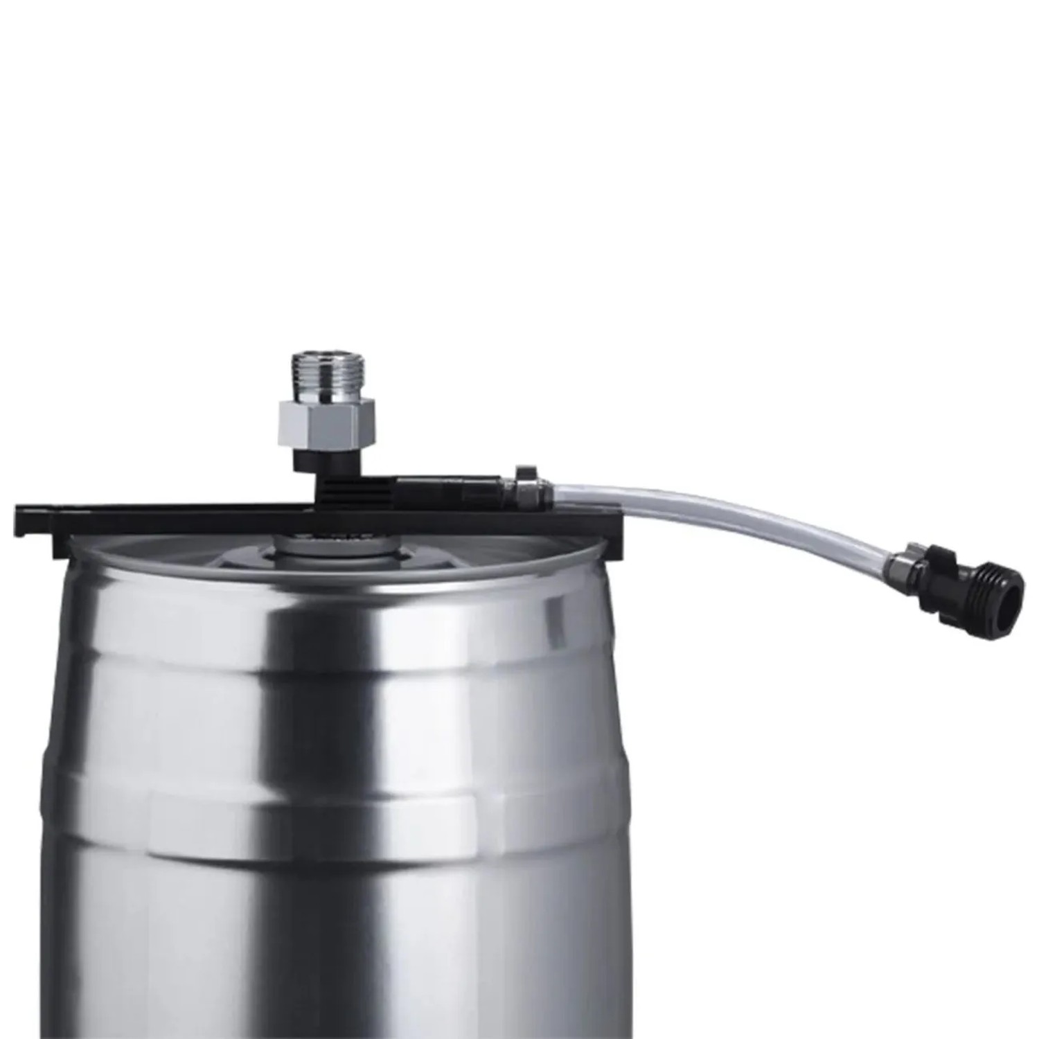 Ich-Zapfe Bierfass Adapter Flexi Tap für 5 Liter Fässer 5/8 Zoll Kohlensäure-Anschluss Silber Metall