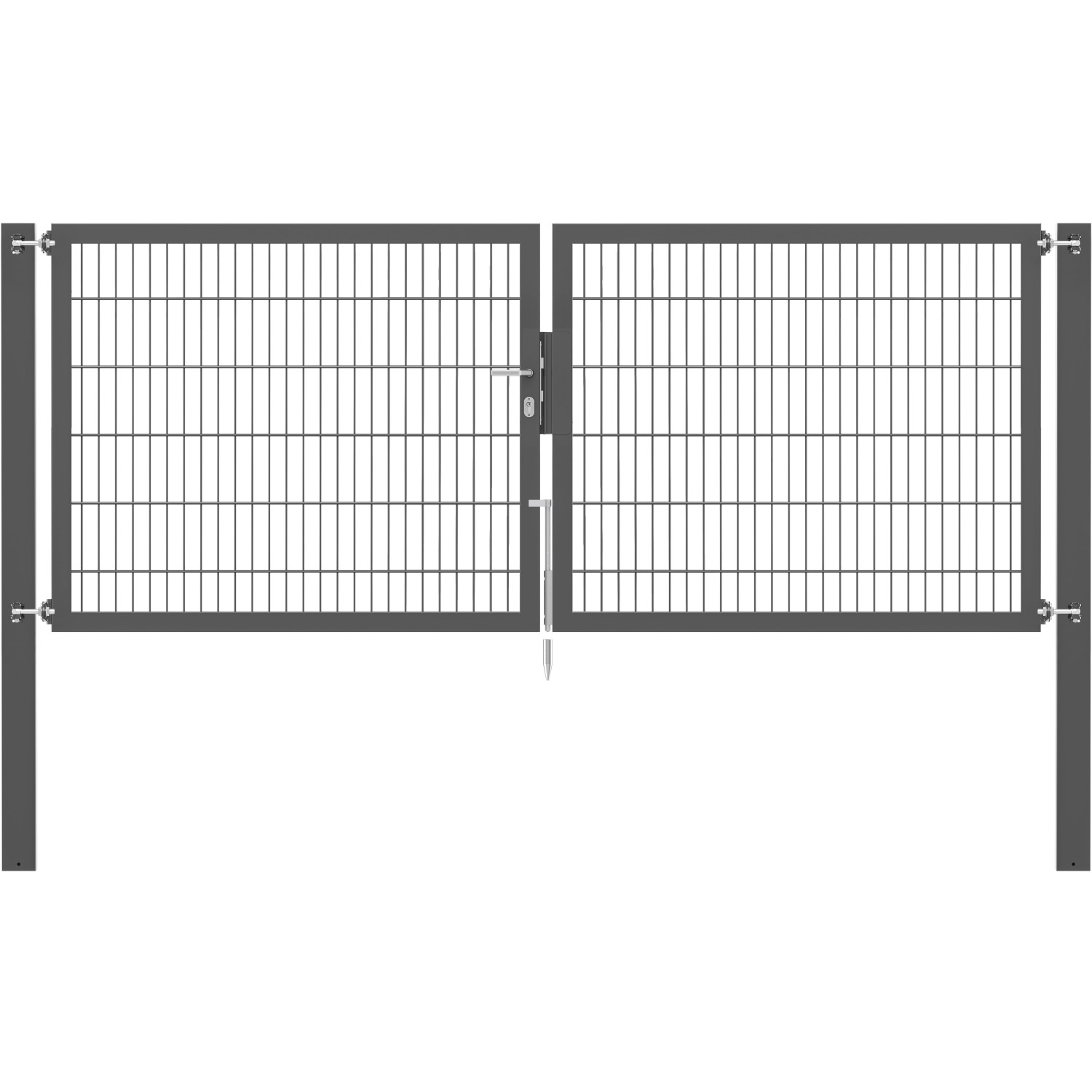 Doppeltor Flexo Plus 300 cm x 120 cm Pfosten 100 cm x 100 cm Anthrazit