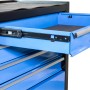 Güde Werkstattwagen GW 4.1 mit offener Schublade, blau/schwarz. Werkzeugwagen für Werkstatt.