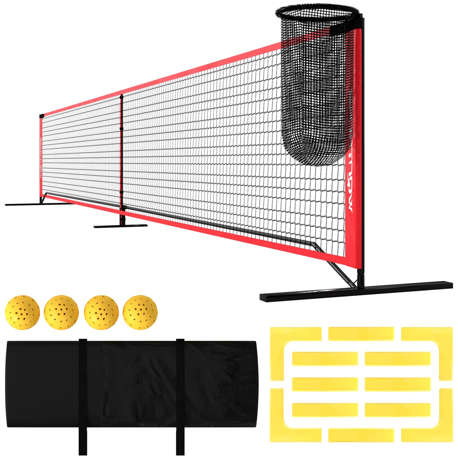 SPORTNOW Pickleball Netz Metall Polyester Mehrfarbig 674L x 70B x 92H cm