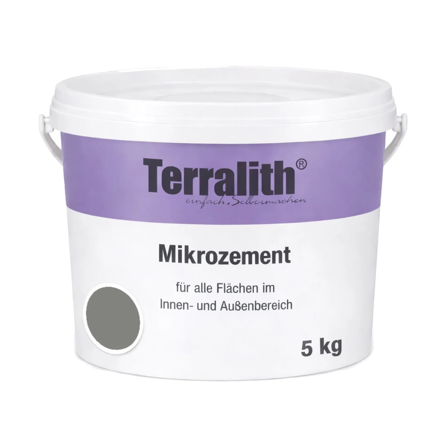 Terralith Mikrozement Fix & Fertig LFN0873 Schiefergrau 5kg Fein 3,5qm